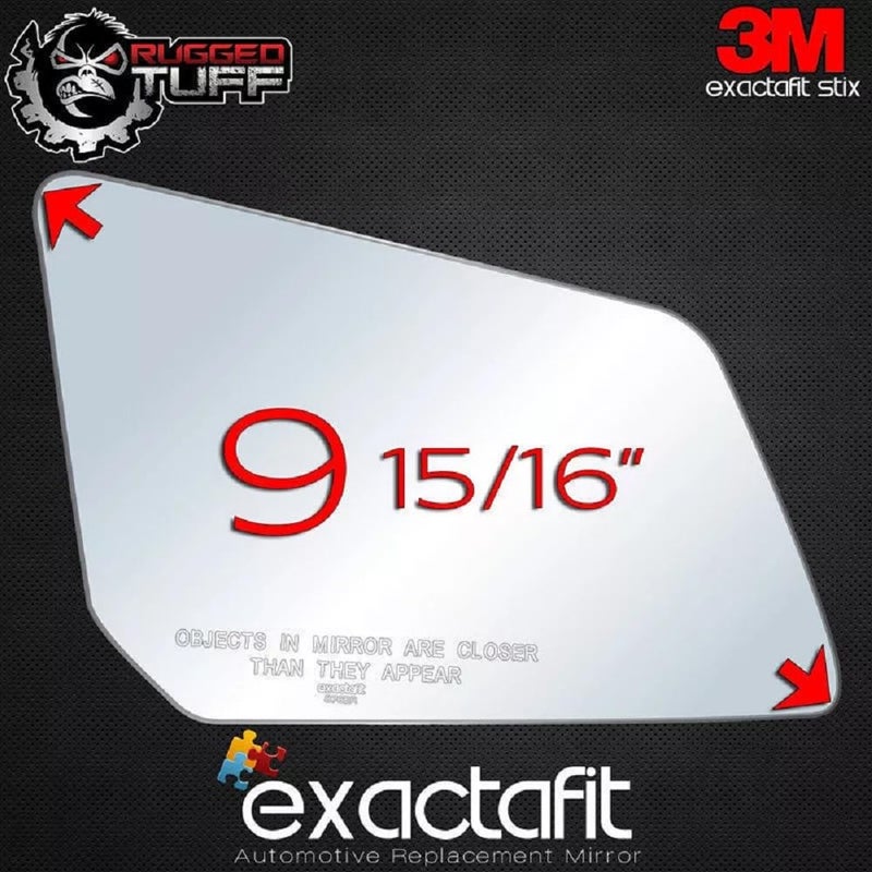 Rugged TUFF Passenger Side Mirror Glass Replacement For 2009-2016 Chevy Traverse Compatible With 2007-2017 GMC Acadia and 2007-2010 Saturn Outlook Right Door Convex Mirrors exactafit 8762R - Image 4